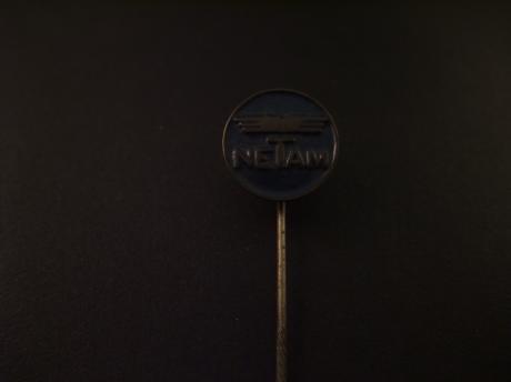 Netam (Nederlandsche Tank-, Apparaten- en Machinefabriek) trailers Rotterdam ,logo blauw-zilver